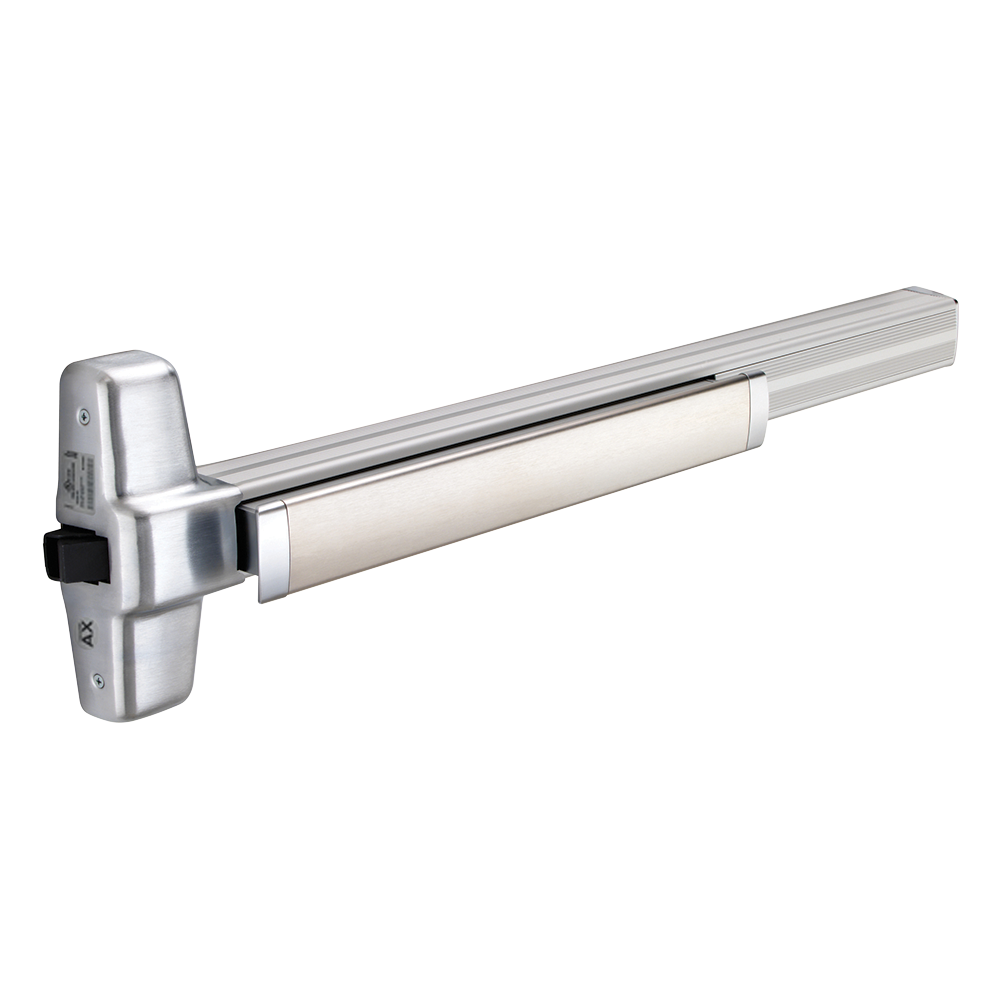 Door Push Bar Panic Exit Device Lock Kit Handle Vertical Stainless Steel w/3 Key 